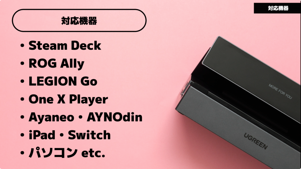 【レビュー】UGREEN  Steam Deck/Switch ドック | Revodok 9-IN-1-25869